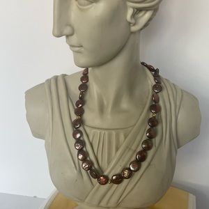 Coin pearl necklace